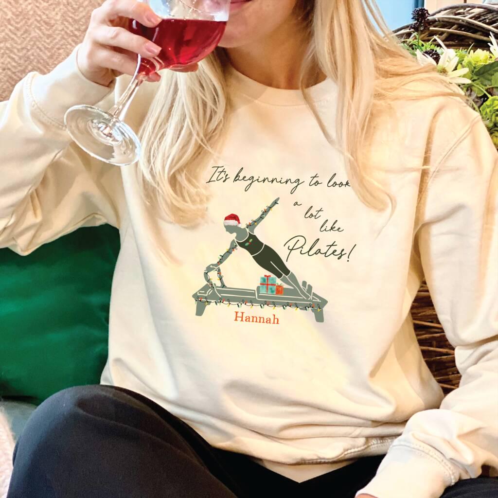 Personalised Reformer Pilates Christmas Jumper