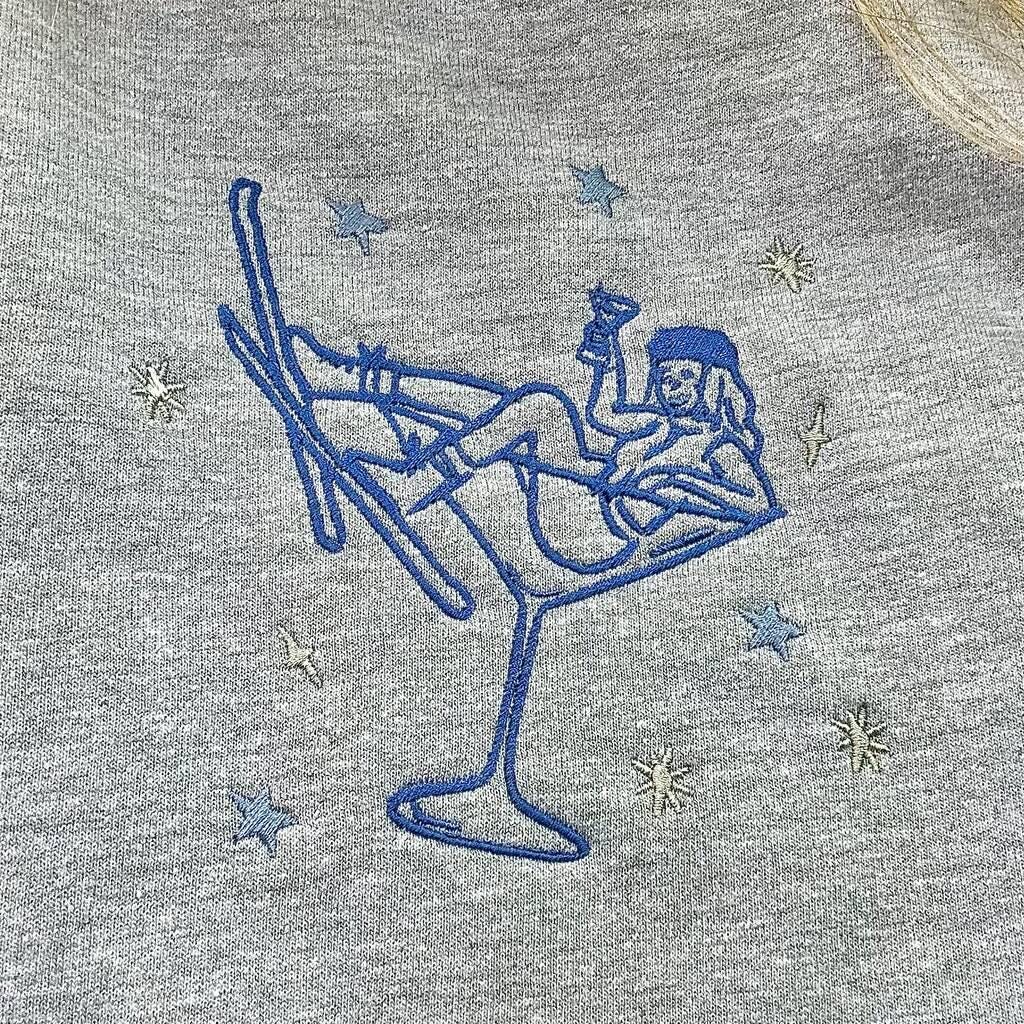 Embroidered Skiing Cocktail Jumper