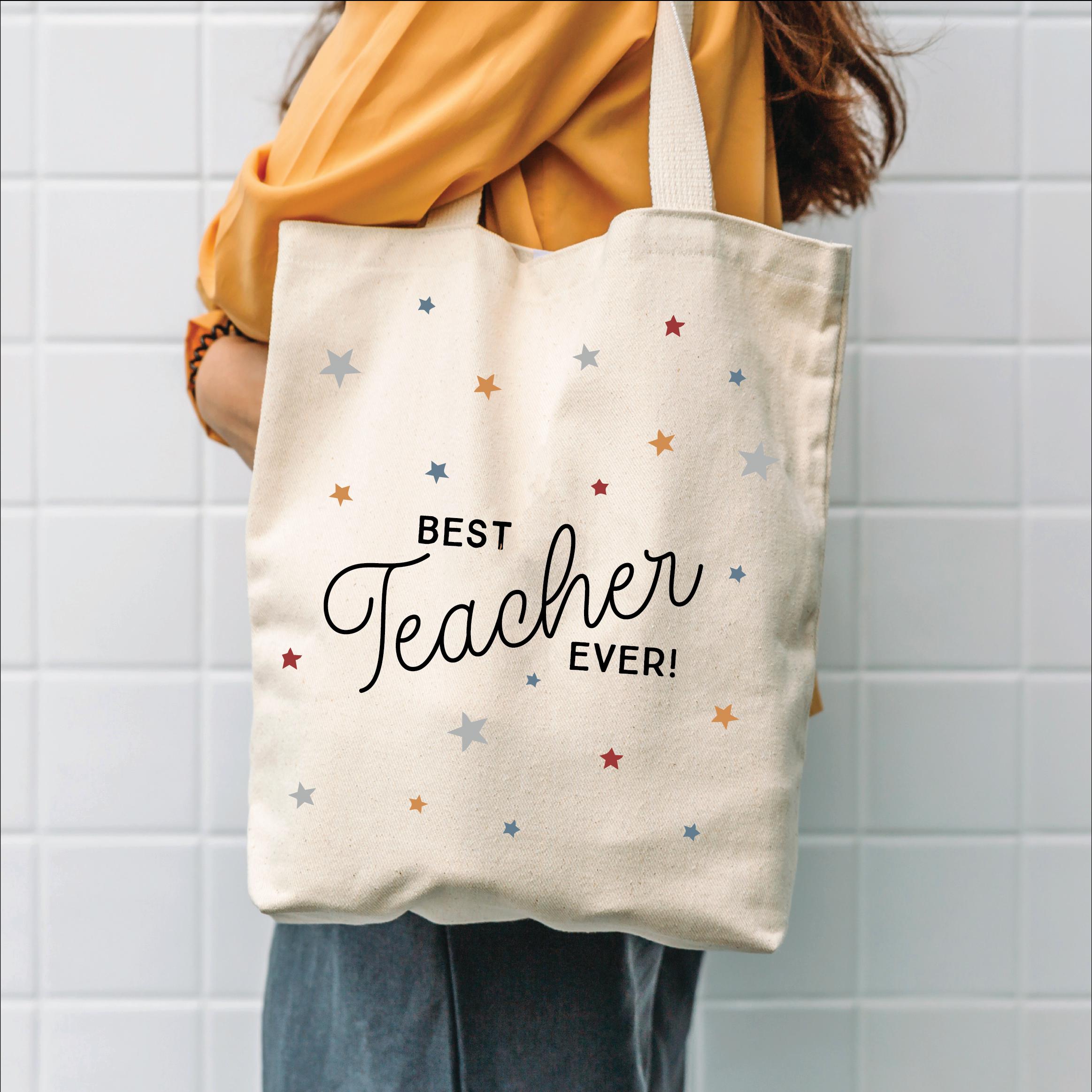 Best Teacher Ever Star Tote Bag