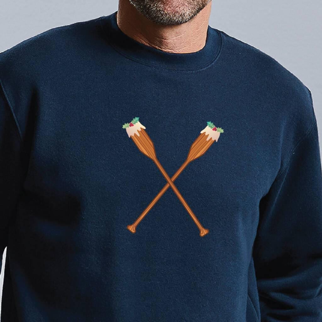 Personalised Christmas Pudding Rowing Jumper