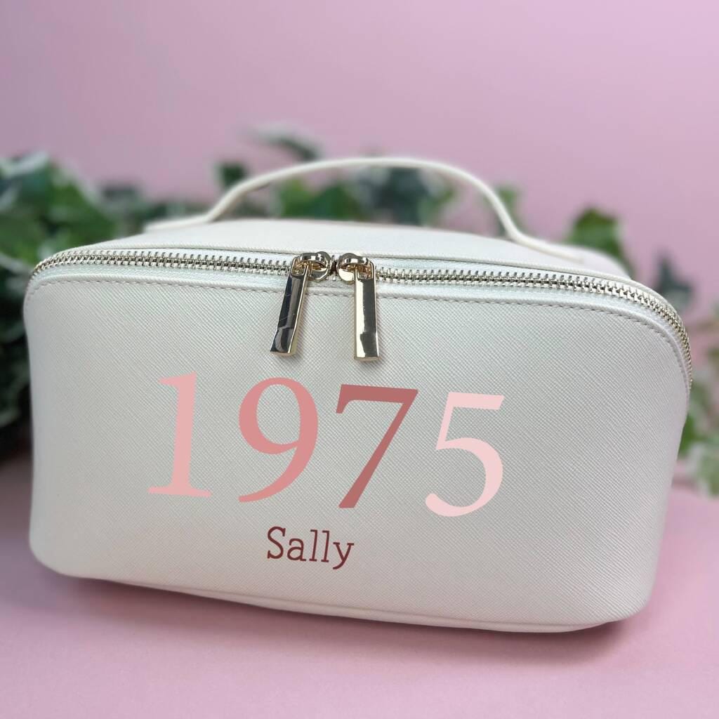 Personalised 50th Birthday Open Flat Washbag