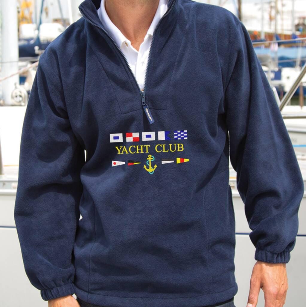 Name And Year Sailing Fleece In Nautical Flag Alphabet