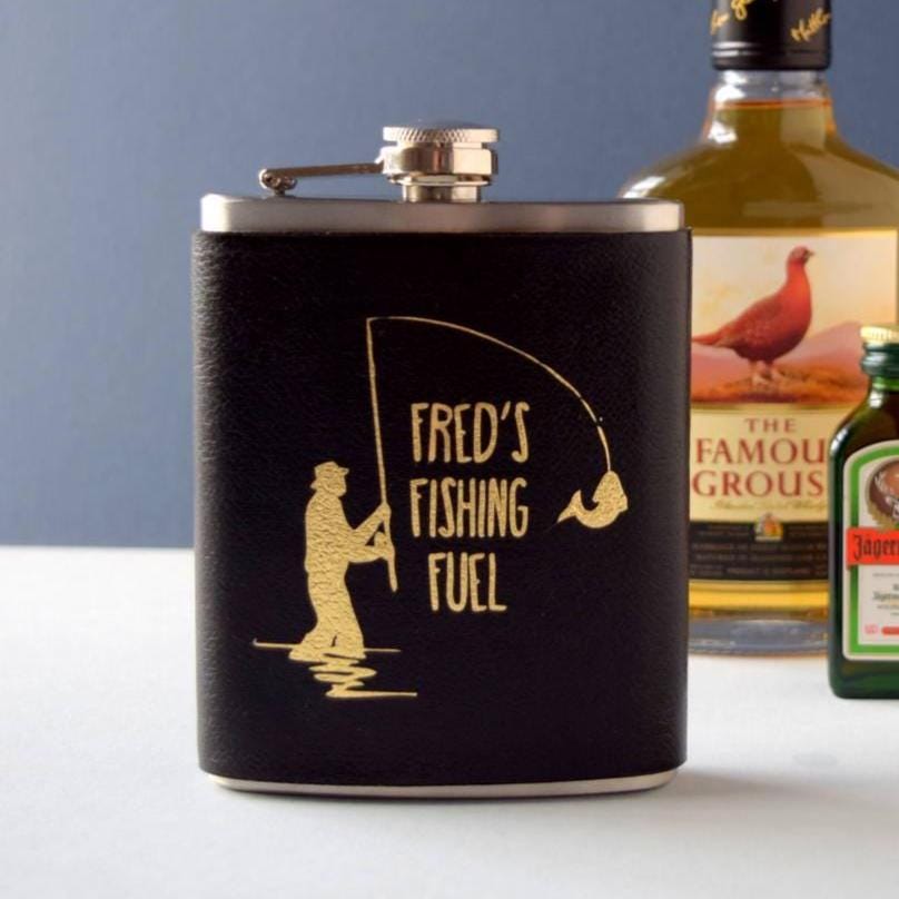 Personalised Fishing Fuel Hip Flask