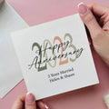 Personalised 2nd Anniversary Year Card