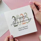 Personalised 2nd Anniversary Year Card