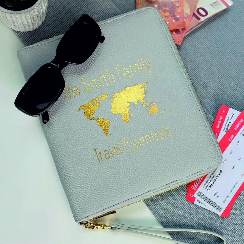 Personalised Family Travel Essentials Travel Wallet
