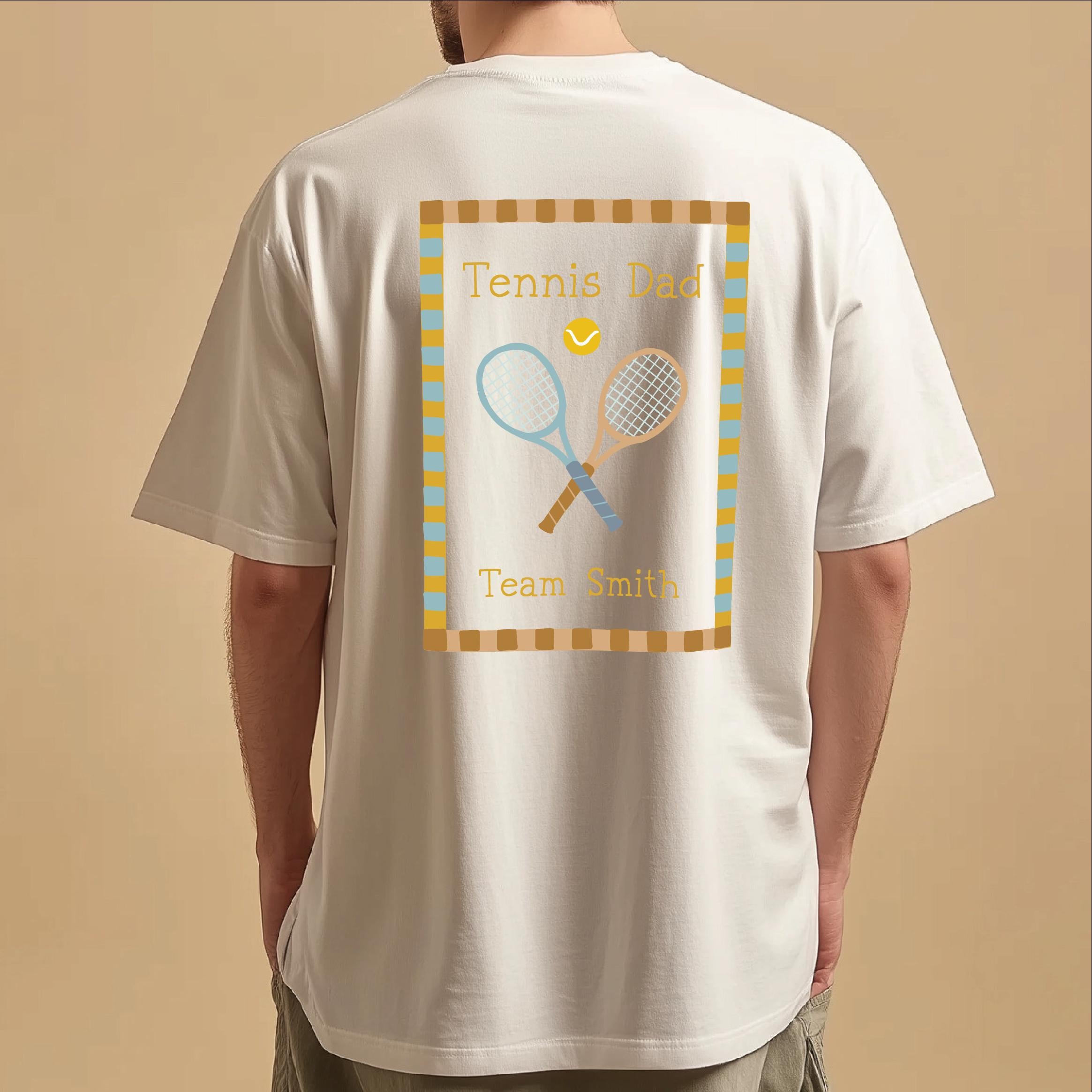 Personalised Tennis Dad Graphic T Shirt