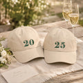 Personalised Anniversary Spilt Year Matching Caps For Couple