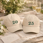 Personalised Anniversary Spilt Year Matching Caps For Couple