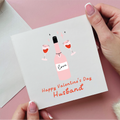 Happy Valentines Day Husband Wine Card