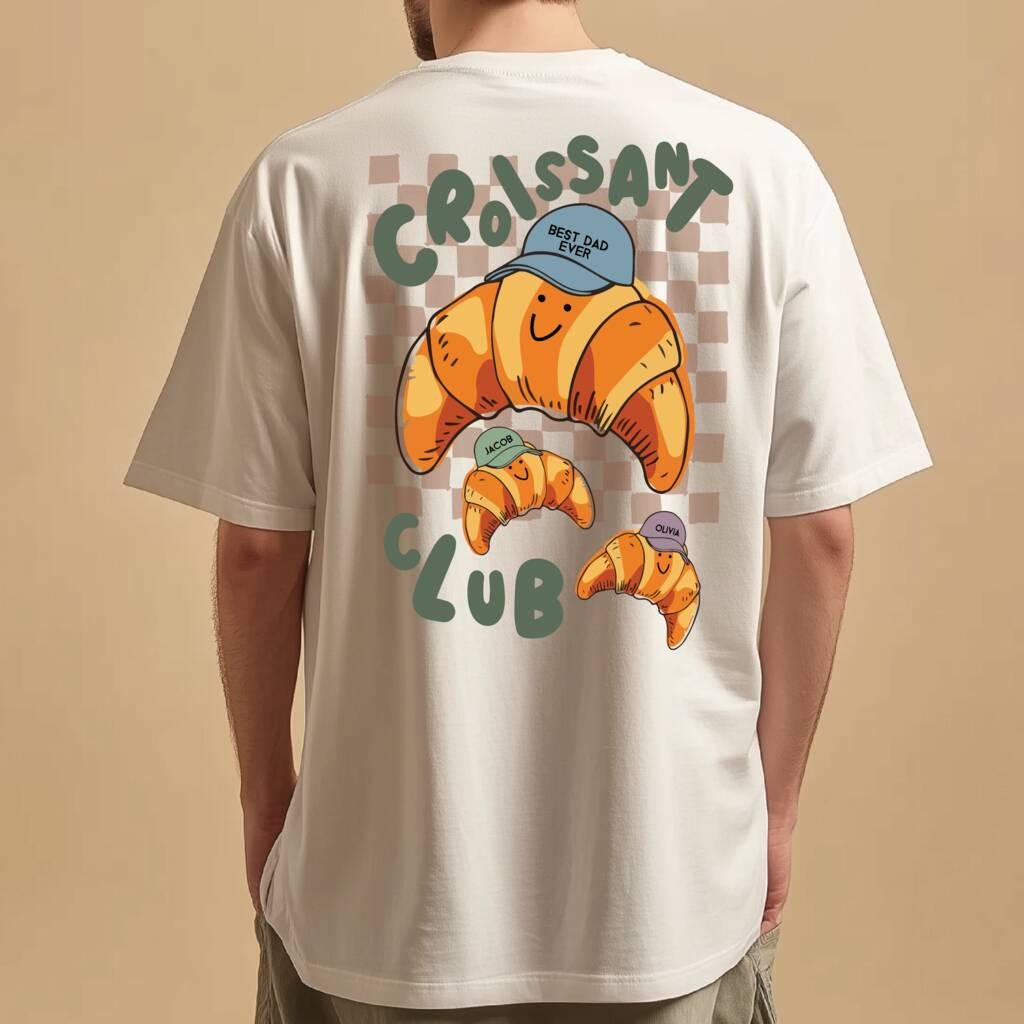 Personalised Dad's Croissant Club Graphic T Shirt