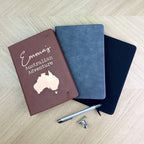 Personalised Faux Leather Country Map Travel Journal