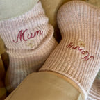 Personalised Cashmere Socks With Flower
