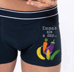 Personalised Six A Day Valentine's Underwear