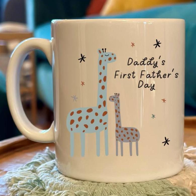 Personalised First Father's Day Giraffe Mug