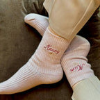 Personalised Cashmere Socks With Flower