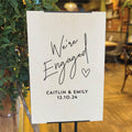 We're Engaged Wooden Engagement Party Sign