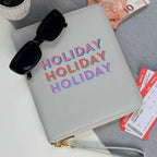 Personalized Family Travel Wallet: Saffiano Faux Leather Holiday Organizer