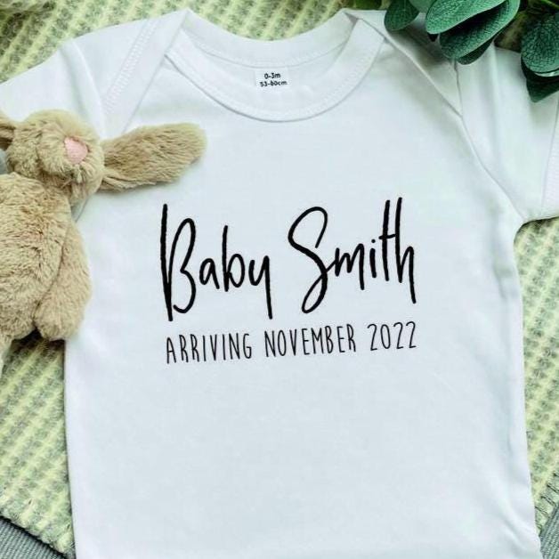 Personalised Pregnancy Announcement Baby Vest