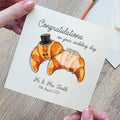 Personalised Croissant Wedding Card