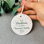 Personalised First Christmas As Parents Decoration