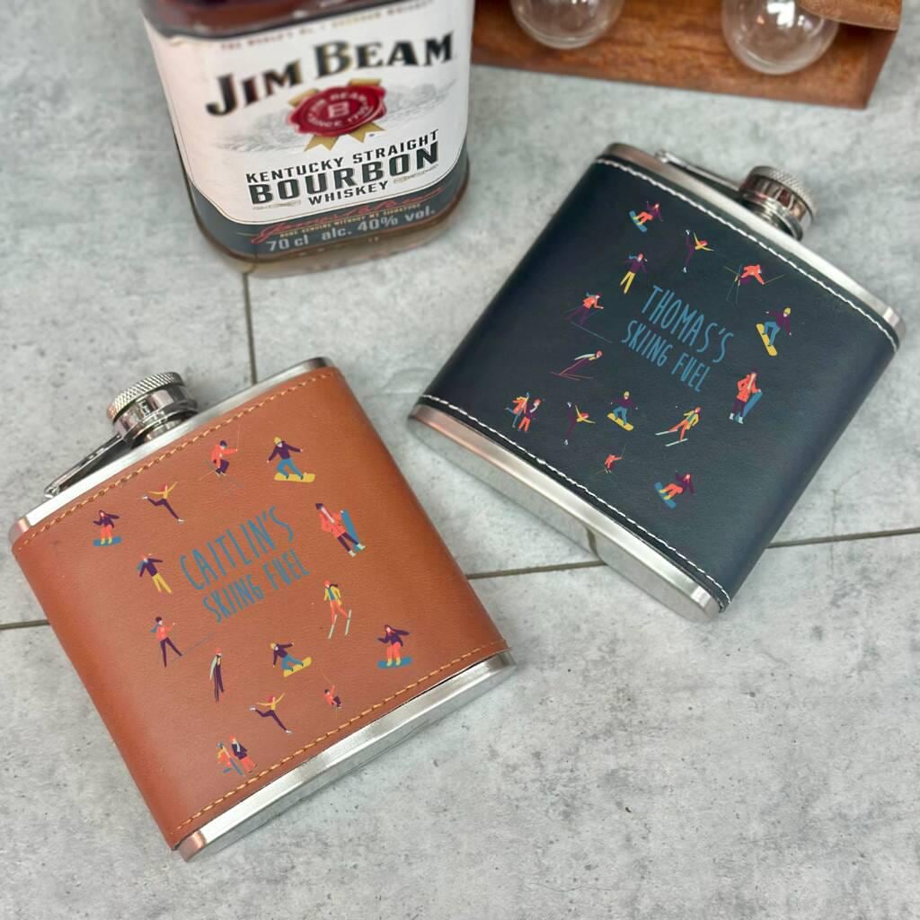 Personalised Skiing Fuel Hip Flask