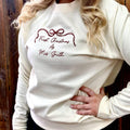 Embroidered Personalised First Christmas As A Mrs Jumper