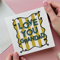 Stripe Love You Grandad Card