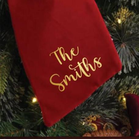 Personalised Big Red Bow Christmas Decoration