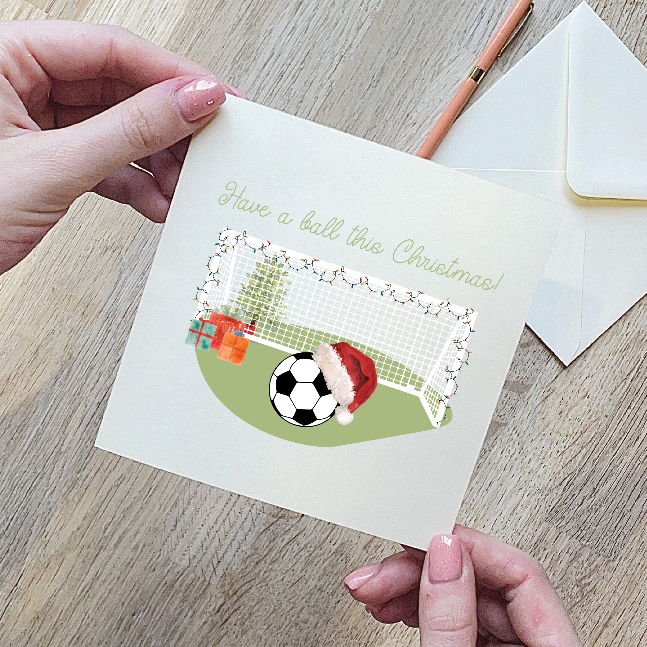 Football Goal Christmas Card