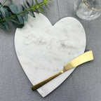 Personalised Heart Shaped Marble Serving Platter
