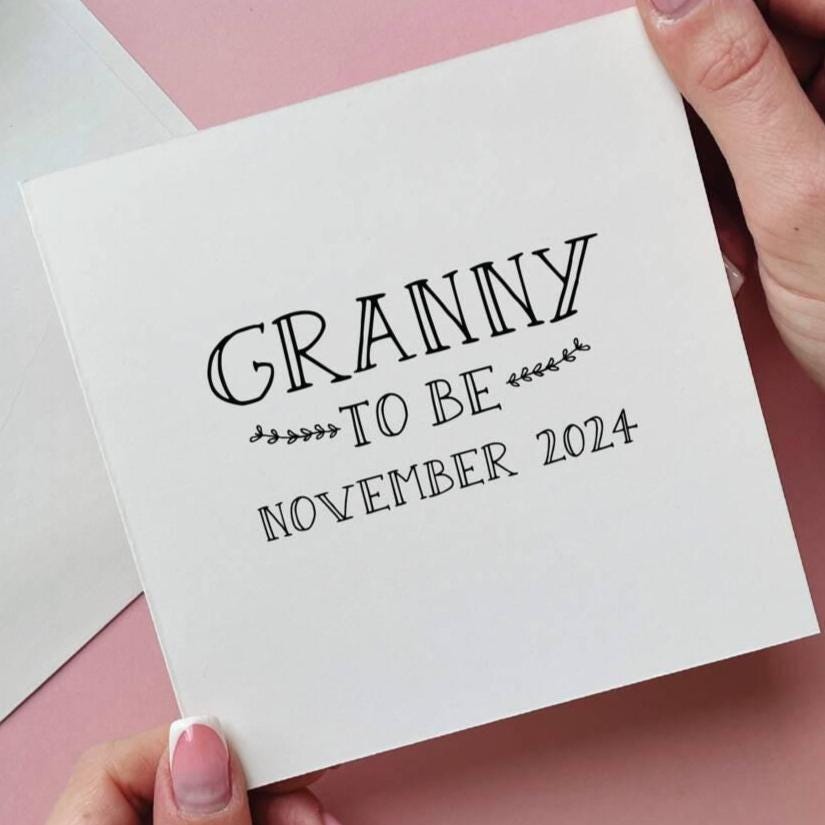 Grandparent To Be Pregnancy Announcement Card