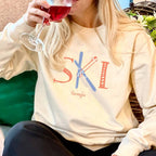 Personalised Ski And Poles Ski Jumper