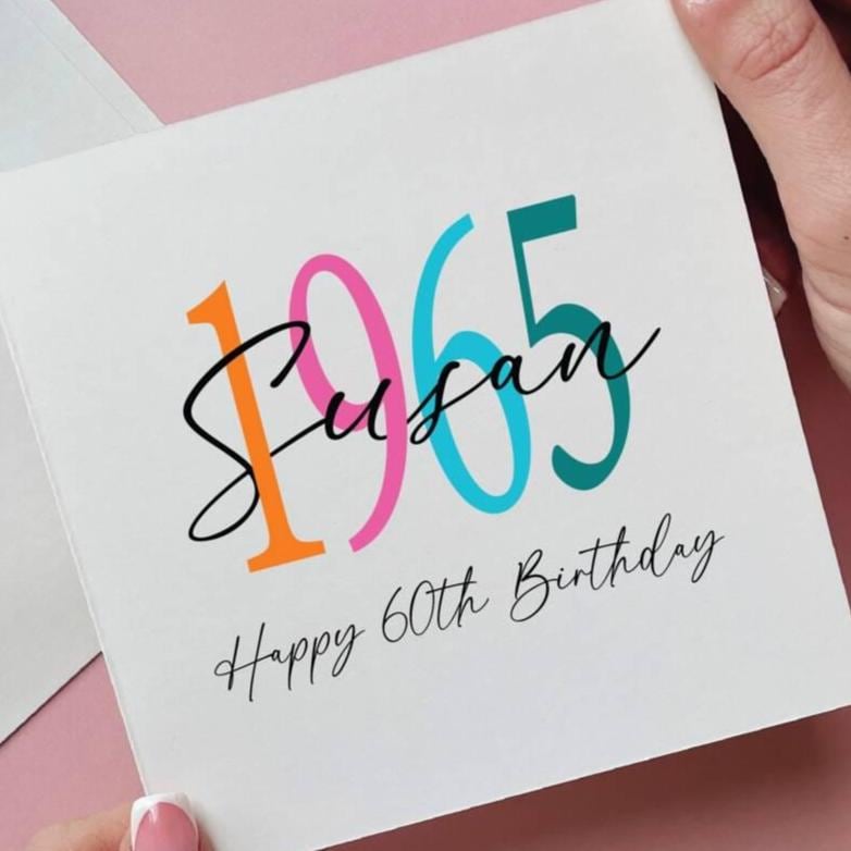 Personalised Birth Year 60th Birthday Card