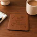 Leather Effect Personalised Best Teacher Ever Coaster