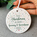Personalised First Christmas As Grandparents Decoration