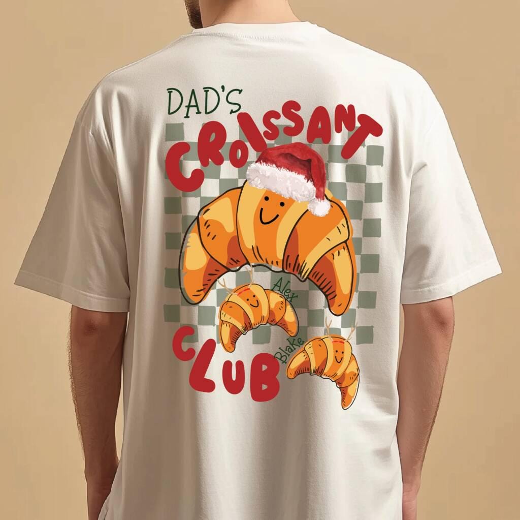 Dad's Christmas Croissant Club Graphic T Shirt