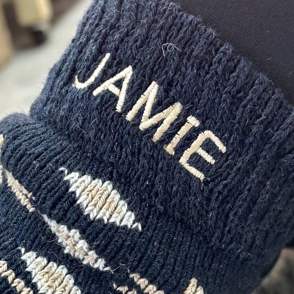 Personalised Men's Thermal Wool Sock