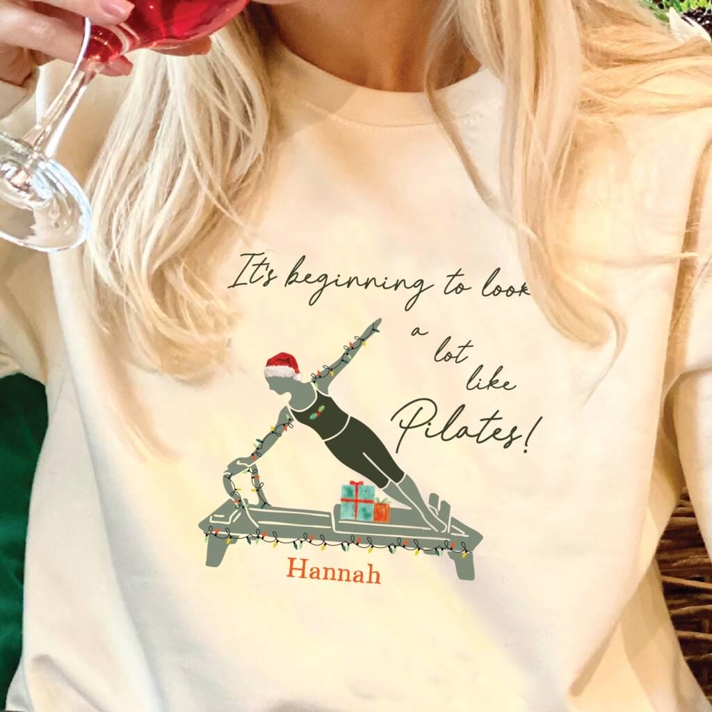 Personalised Reformer Pilates Christmas Jumper