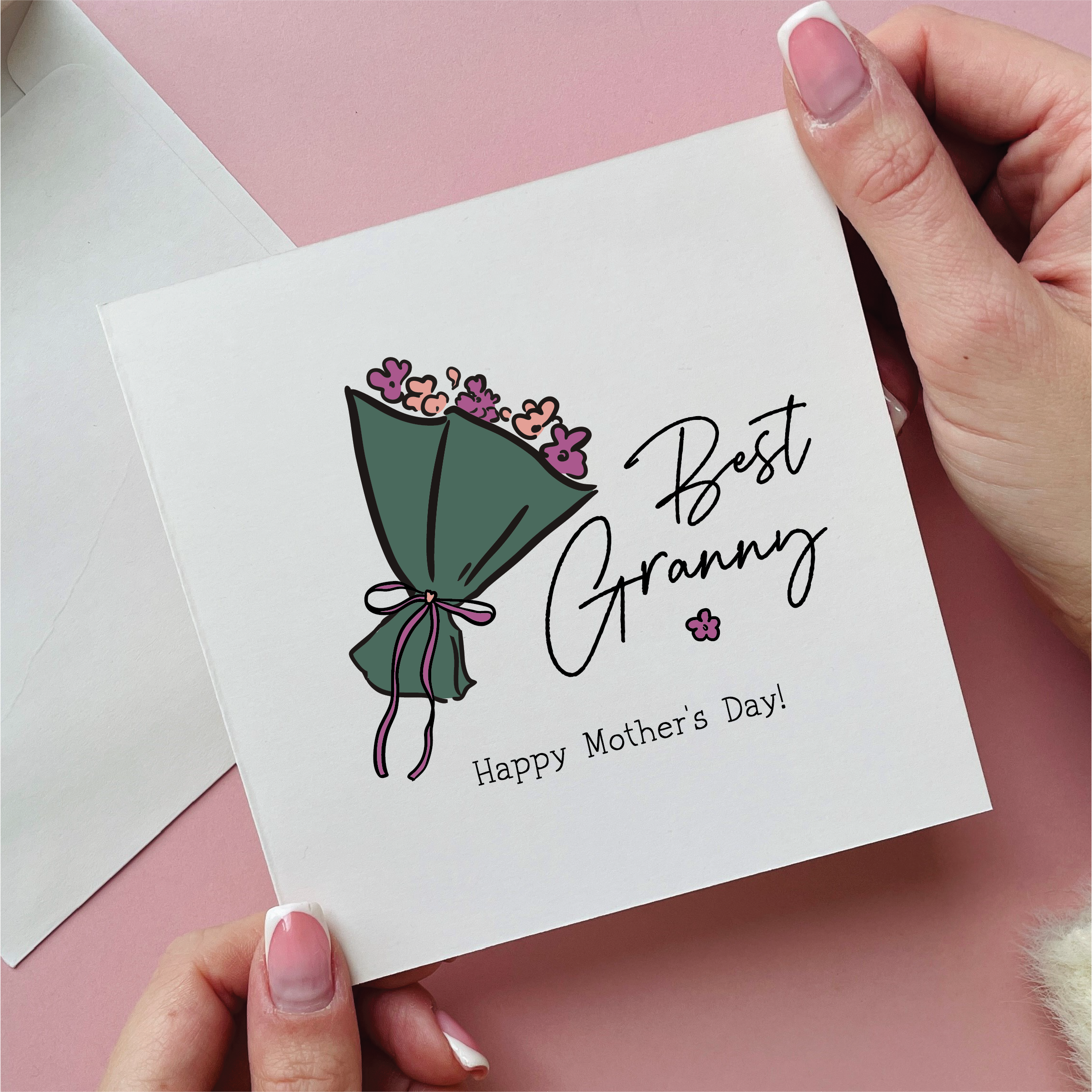 Bunch Of Flowers Best Granny Mother's Day Card