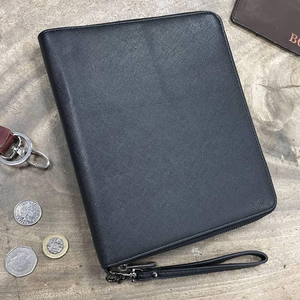 Personalized Family Travel Wallet: Saffiano Faux Leather Holiday Organizer