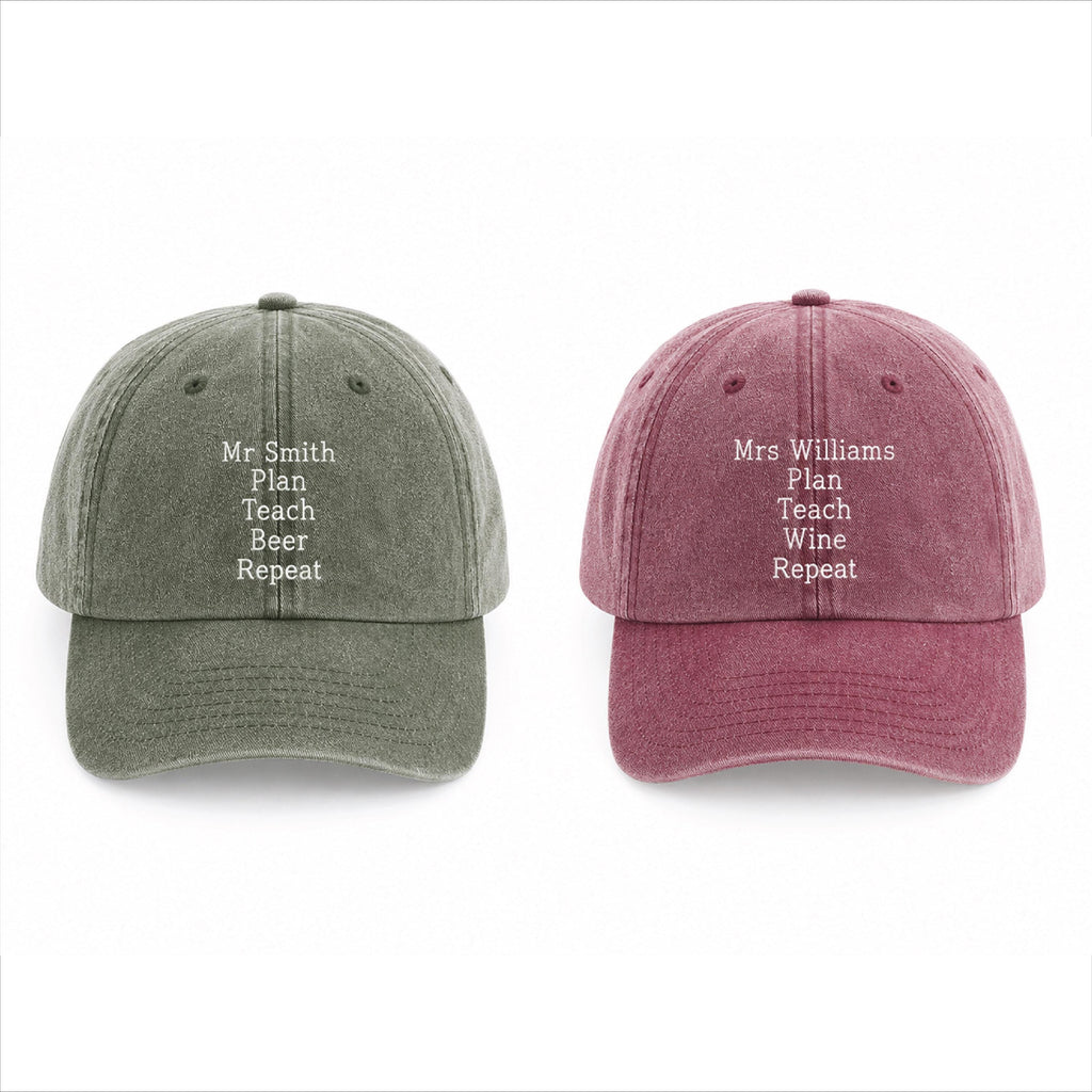 Personalised Plan Teach Repeat Cap For Teacher