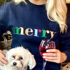 Multi Coloured Merry Christmas Unisex Jumper