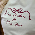 Embroidered Personalised Last Christmas As A Miss Jumper