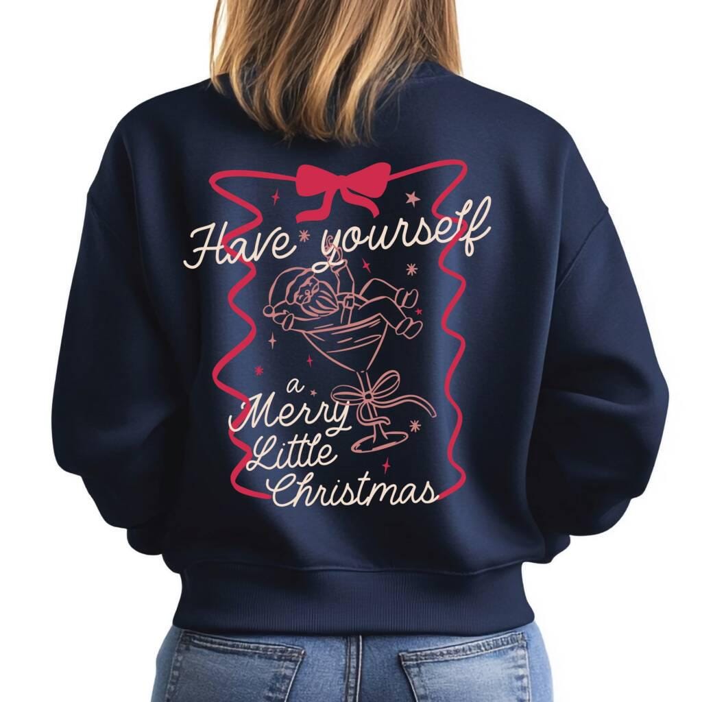 Personalised Santa Cocktail Graphic Christmas Jumper