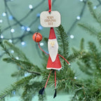 Personalised Santa Basketball Christmas Bauble