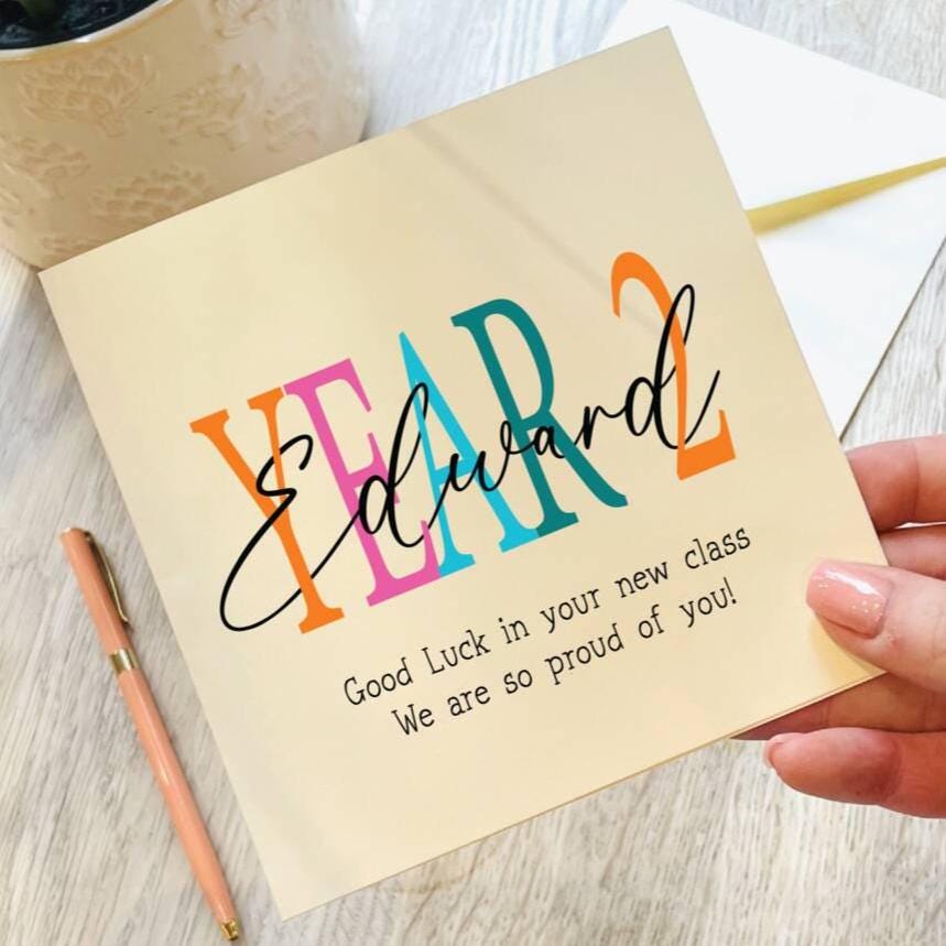 Personalised Year Two Back To School Good Luck Card