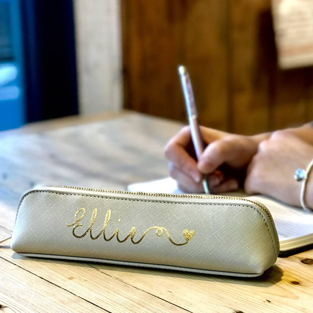 Personalised Heart Name Pencil Case