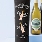 Personalised Rose Angel Wine Christmas Bottle Bag