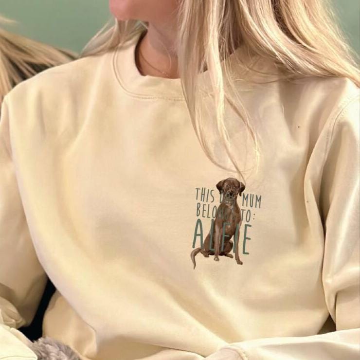 Personalised Dog Image Dog Mum Jumper